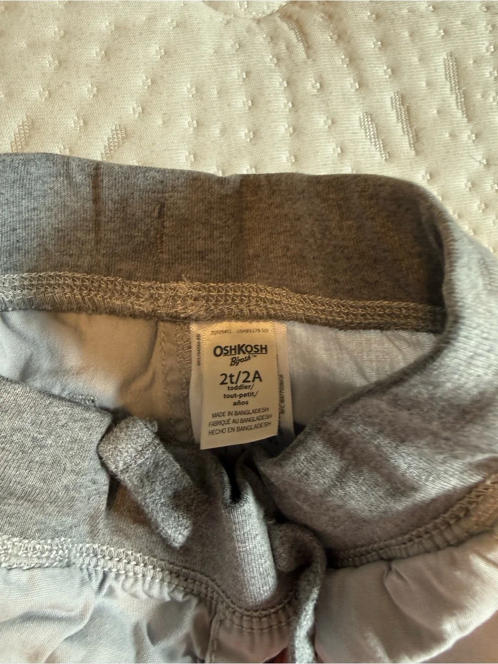 OshKosh B'gosh Light Gray Elastic Waist Shorts